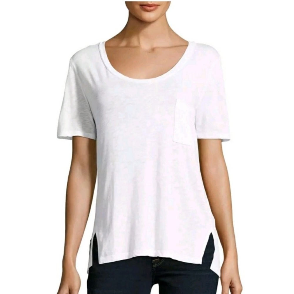 🌺Splendid white burnout pocket shirt Medium #ST8216